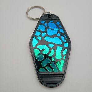 Vintage Style Animal Pattern Holographic Keychain